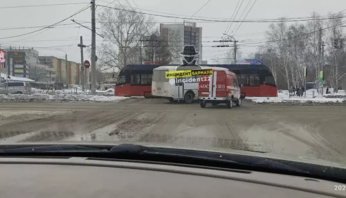 В Барнауле заметили попавший в ДТП белорусский трамвай