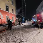 Женщина пострадала при пожаре в доме на проспекте Ленина