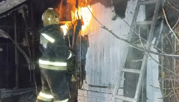 В Барнауле спасли троих человек из горящего дома в поселке Восточном