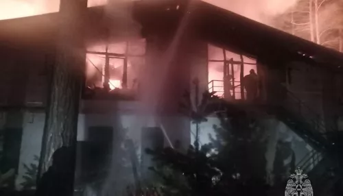 В Алтайском крае произошел мощный пожар в spa-центре отеля