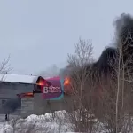 В Барнауле произошел крупный пожар на проспекте Энергетиков