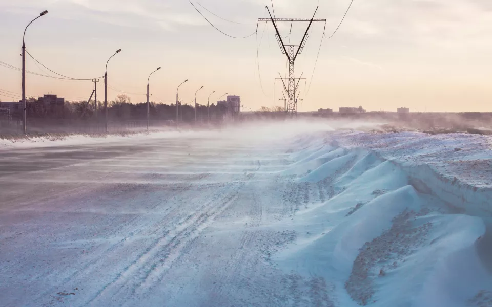 Мокрый снег и штормовой ветер: непогода пришла в Алтайский край 23 ноября