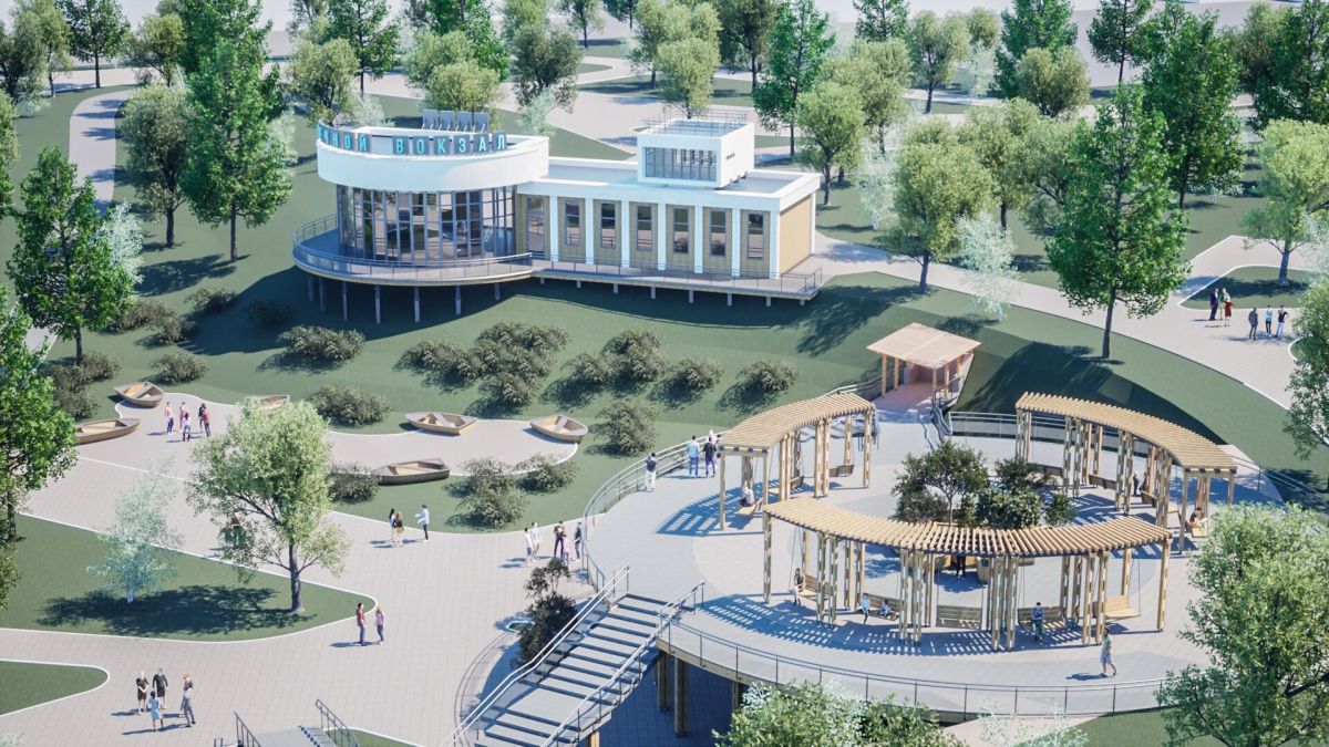 Предварительные рендеры будущего парка "300-летия Барнаула"