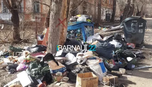 Барнаульцы пожаловались на очень захламленный мусором двор