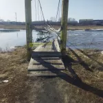 В алтайском селе затопило и разрушило деревянный мост