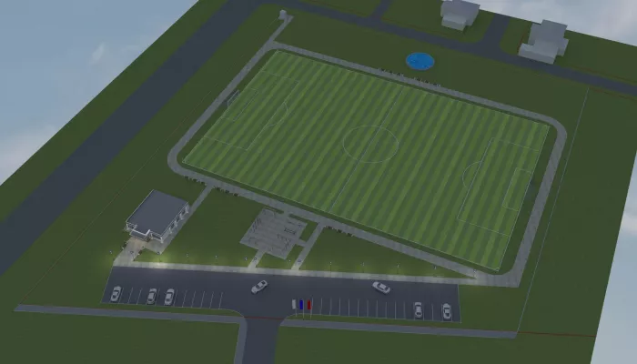 В элитном поселке Барнаула началась подготовка к строительству футбольного стадиона