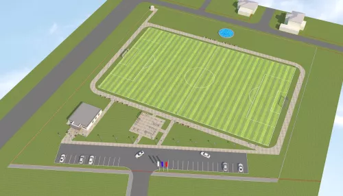 Футбольное поле с воркаут-площадкой и белым домом появится в элитном поселке Барнаула