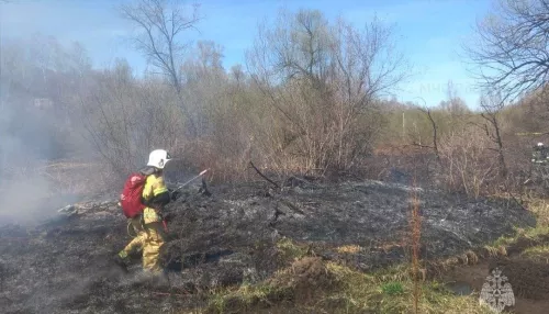 В Горно-Алтайске произошел ландшафтный пожар в районе автодрома
