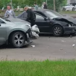 В Барнауле три автомобиля не поделили дорогу в Невском