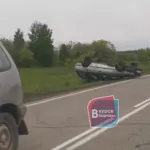 Авария с перевертышем случилась на трассе Барнаул – Ребриха