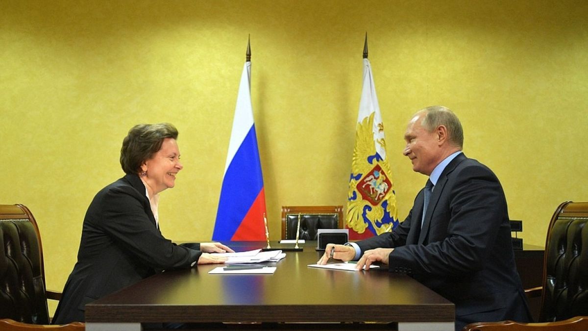Наталья Комарова и Владимир Путин