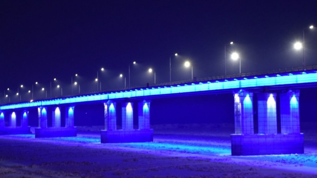 Как изменилось освещение на Новом мосту через Обь в Барнауле