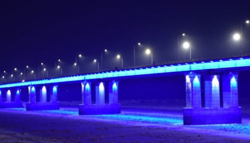 Как изменилось освещение на Новом мосту через Обь в Барнауле