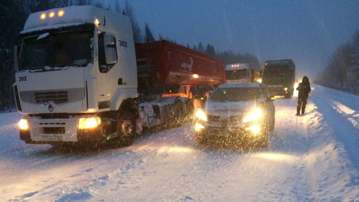 Снежный буран обрушился на Алтай: водителей просят воздержаться от поездок