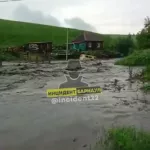 В алтайском селе после дождя на дороге появилась буйная река