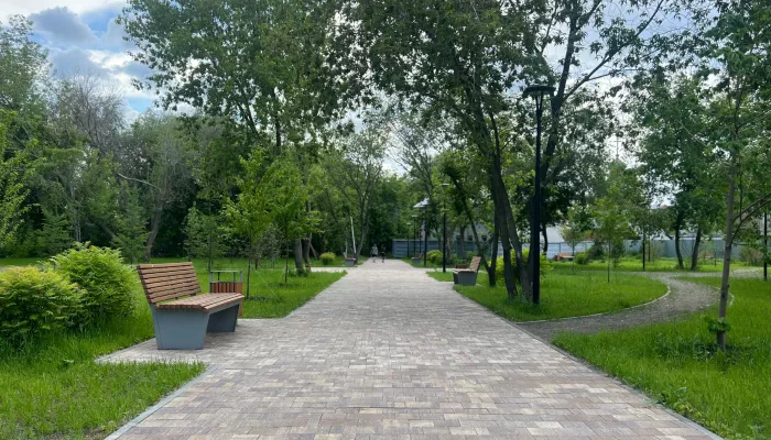 Зеленый уголок в тихом центре: как выглядит новый сквер на Приречной в Барнауле. Фото