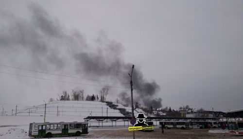 Частный дом загорелся в районе Нагорного парка в Барнауле