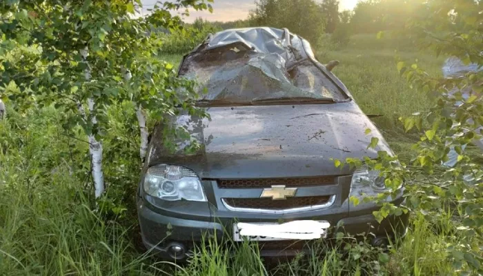Под Новосибирском легковушка перевернулась в кювете, водитель погиб