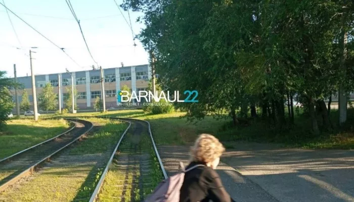 Ломаются вагоны: в Барнауле водители трамваев жалуются на заросшие пути