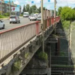 Ямы и арматура. Каким встретит реконструкцию мост на пр. Калинина в Барнауле. Фото