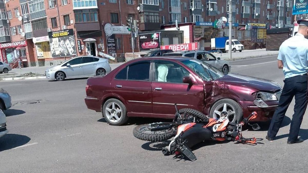 ДТП с мотоциклистом в Бийске