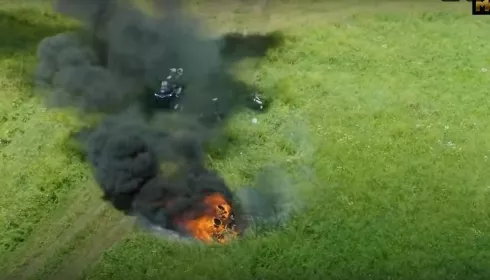 Квадроцикл участника ралли Шелковый путь полностью сгорел по пути в Барнаул