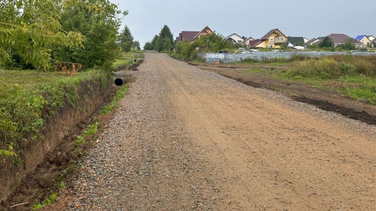 Благоустройство дороги в Сибирской Долине