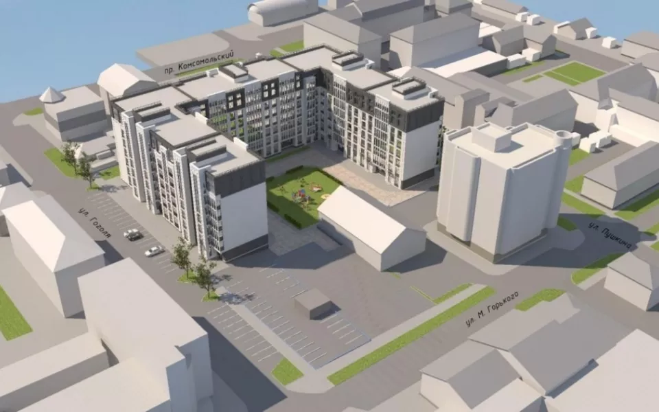 Проект элитного дома в тихом центре Барнаула заморозили на год