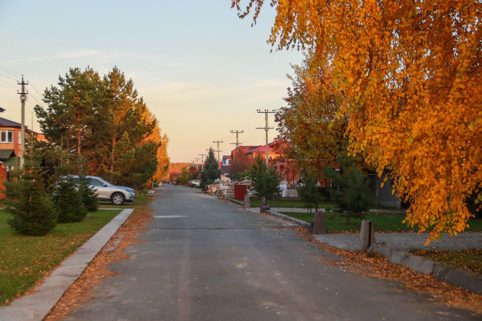 Улицы поселка Солнечная поляна в Барнауле. Октябрь 2024 года