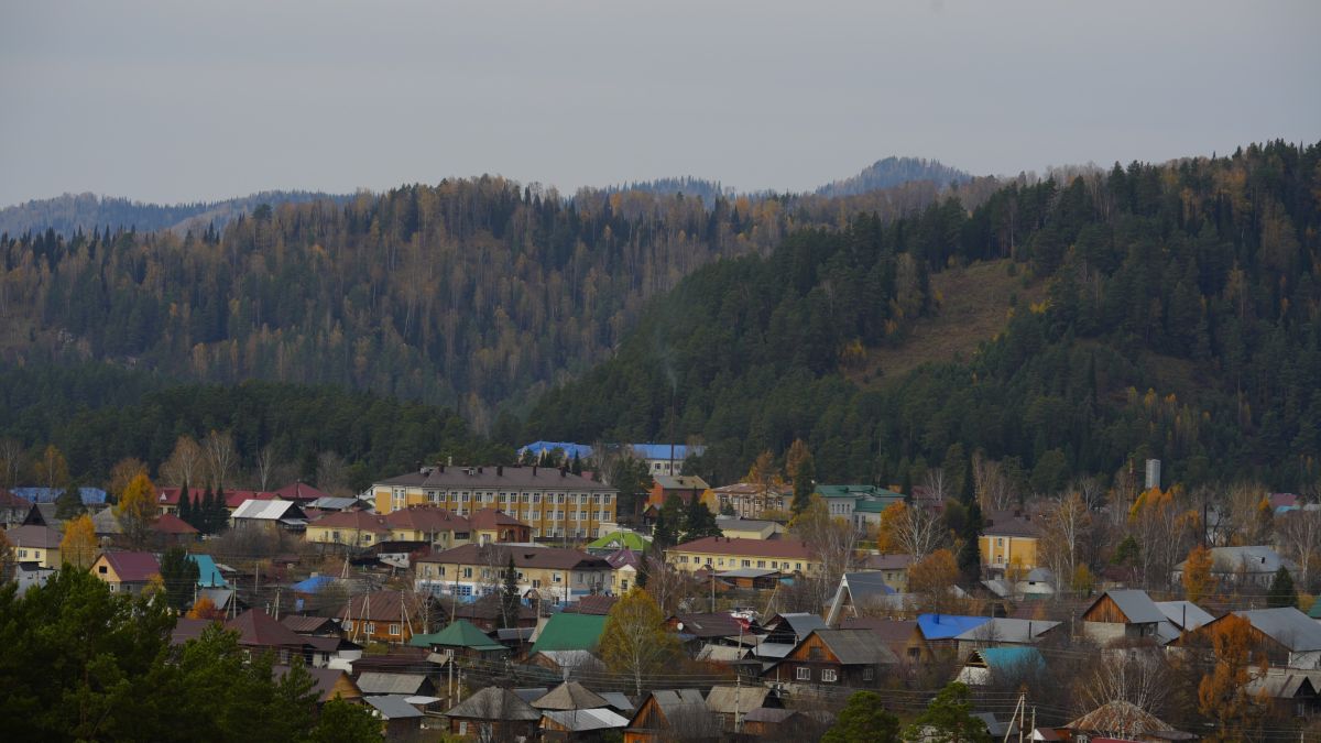 Вид на Турочак с Солнечной поляны