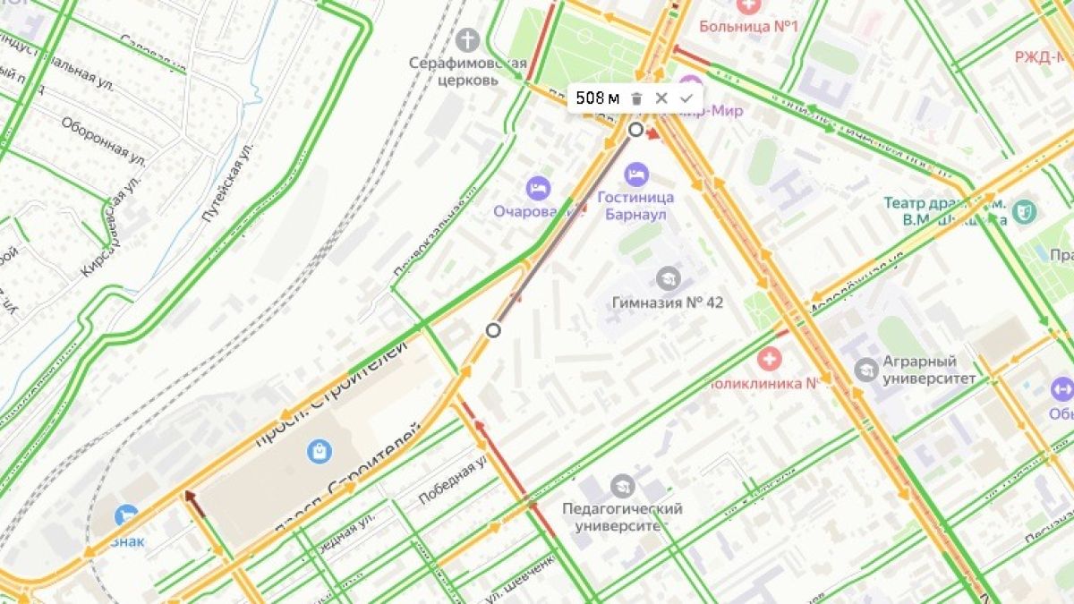 Пробки в Барнауле