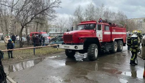 В Барнауле произошел пожар в многоэтажке на улице Антона Петрова