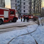 В Барнауле потушили крупный пожар в переулке Революционный