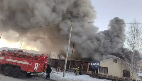 Крупный пожар охватил жилой дом в барнаульском поселке