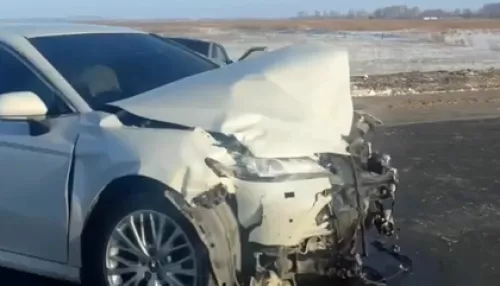 На трассе Барнаул-Бийск в аварии погиб водитель ВАЗа. Видео