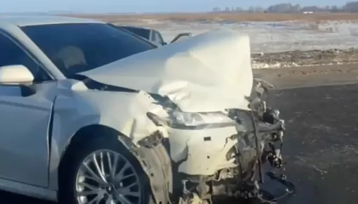 На трассе Барнаул-Бийск в аварии погиб водитель ВАЗа. Видео