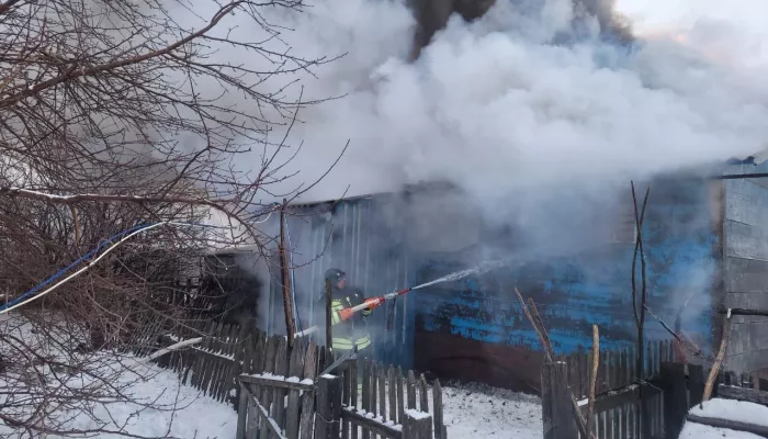 Взрыв газа произошел во время пожара в частном доме в Алтайском крае