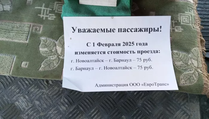 Проезд на автобусах №125 Барнаул — Новоалтайск подорожает до 75 рублей