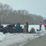 Авто превратилось в груду железа после ДТП с фурой на трассе Барнаул — Новосибирск