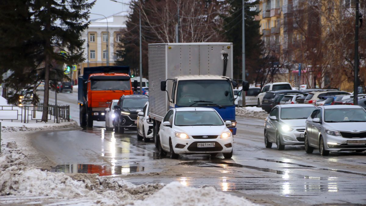 Снег. Оттепель. Барнаул