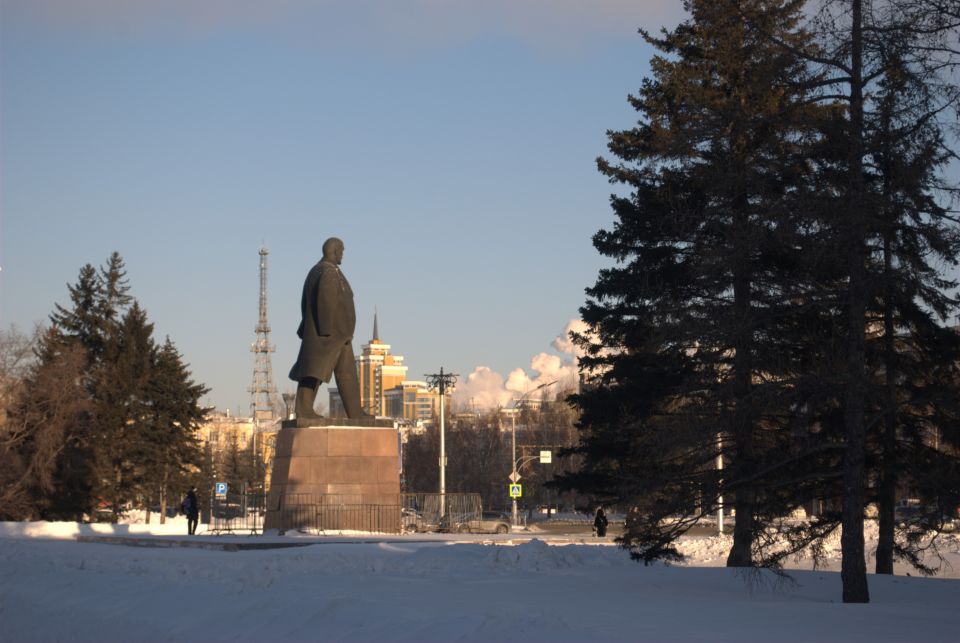 Мороз в Барнауле. Зима. Снег