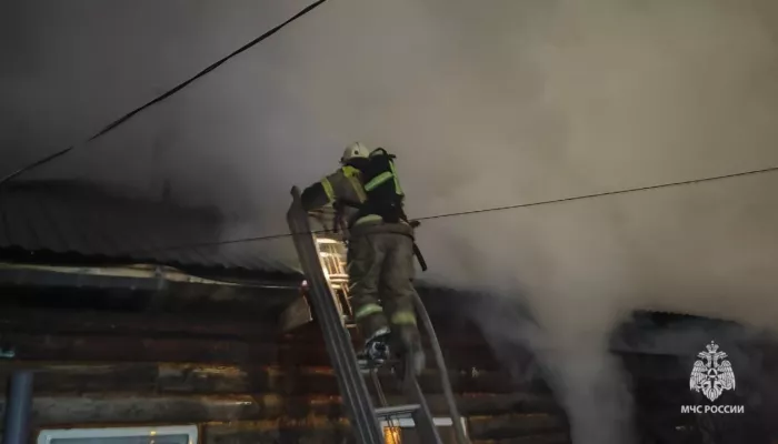 В селе на Алтае произошел крупный пожар в двухквартирном доме