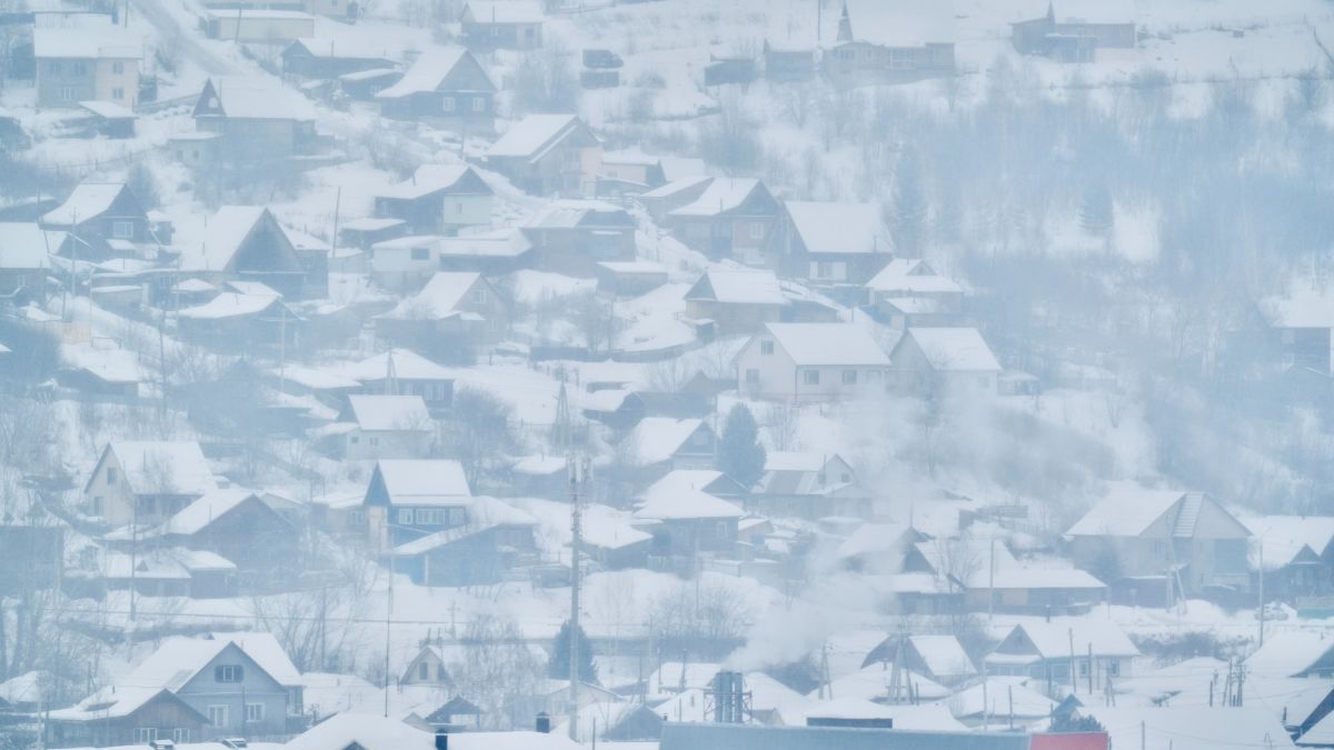 Горно-Алтайск. Зима. Снег