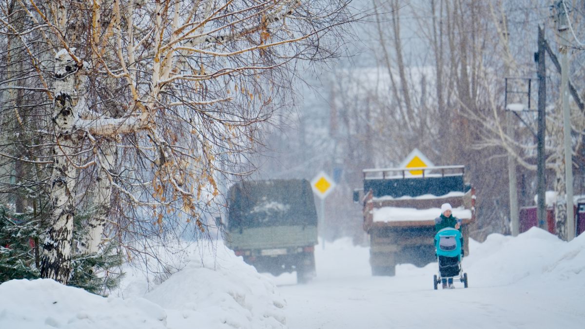Горно-Алтайск. Зима. Снег