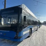 Пять новых троллейбусов Авангард доставили в Барнаул. Фото