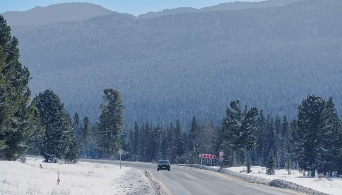 Километры вверх и вниз: как выглядит Семинский перевал в Горном Алтае зимой. Фото