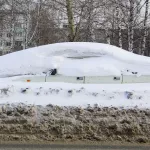 Февральские подснежники: улицы Барнаула заполонили автомобили-сугробы. Фото