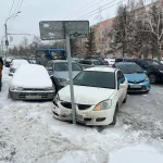 В Барнауле на проспекте Ленина машины попали в массовое ДТП