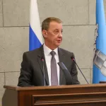 Глава Барнаула выступает с отчетом о работе городской администрации за год