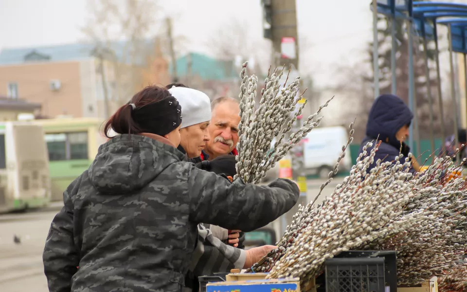 Спрос растет: сколько стоят вербы на барнаульских рынках в преддверии праздника. Фото
